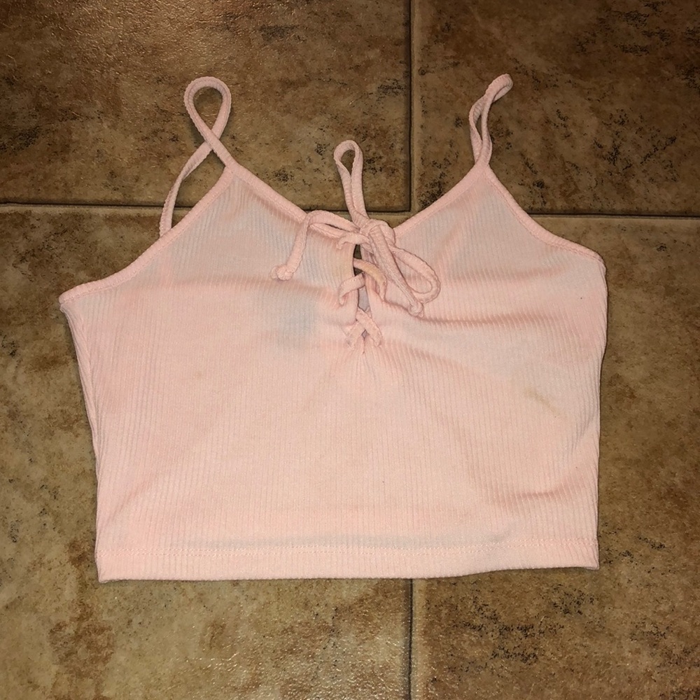 Lace up crop top
